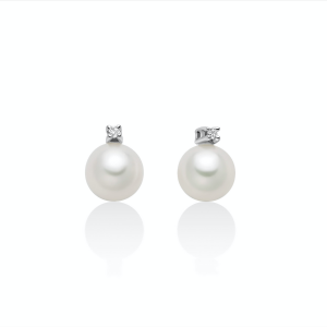 Orecchini Miluna Perle 6,5-7 oro 9kt e diamante