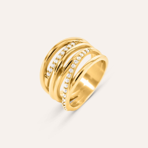 Anello Stroili Aura Dorato misura 16