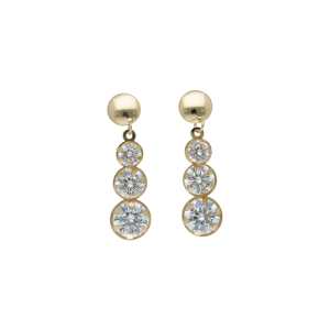 Orecchini Oro 18 kt Donna pendenti con cristalli