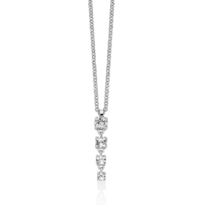 Collana Miluna pendente argento 4 topazi