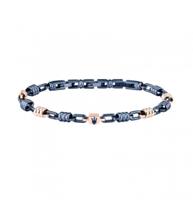 Bracciale Maserati Acciaio e Ceramica Blu
