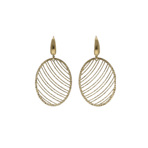 Orecchini Oro 18 kt Pendenti martellati