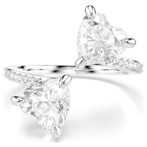 Anello Swarovski Mesmera Taglio Heart Bianco rodiato 52