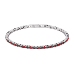 Bracciale Comete We Are Tennis zirconi rossi e neri ø mm2,5