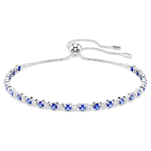 Bracciale Swarovski Tennis Matrix Blu Placcato rodio