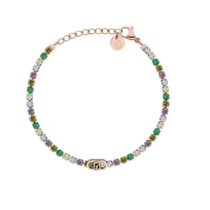 Bracciale Liu Jo Tennis Rose' Gold Multicolor