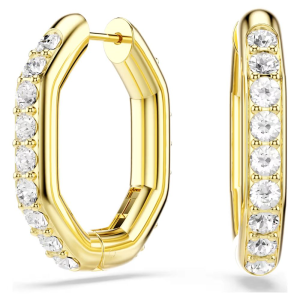 Orecchini Swarovski Dextera Hoop placcati color oro