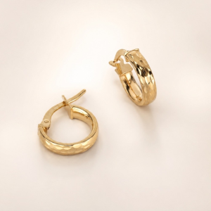 Orecchini I GOLD boccoli martellati oro 9kt
