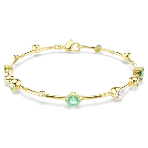Braccialetto Swarovski Constella verde placcato color oro