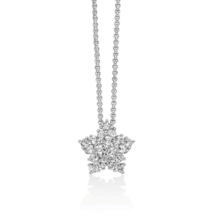 Collana Miluna Unica Neve Limited Edition pendente stella di topazi bianchi