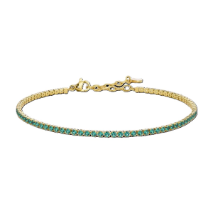 Cavigliera Luca Barra ip gold e zirconi verdi