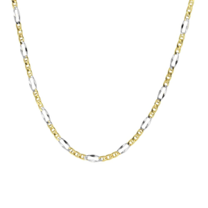 Collana I Gold 9 Kt maglia catenina bicolore