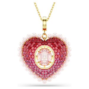 Collana Swarovski Idyllia Charm cuore Rosa placcato color oro