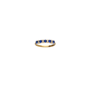 Anello Oro 18 kt Donna riviera con zirconi blu e bianchi