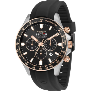 Orologio Sector 230 43mm Chrono Black Dial Silicon
