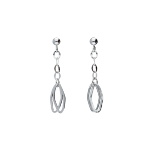 Orecchini Oro 18 kt Pendenti bianchi