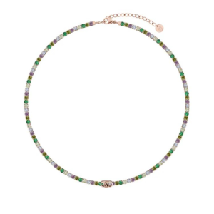 Collana Liu Jo Essential Tennis Dorata Cristalli Multicolor