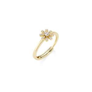 Anello Amen Mini Margherita Pavé mis 10-14 Dorato