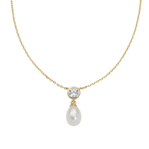 Collana Amen Punto Luce e Perla Dorata