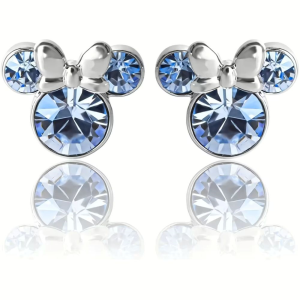 Orecchini Disney Minnie Mouse Cristalli Azzurri