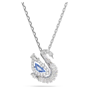 Collana Swarovski Swan pendente Cigno blu