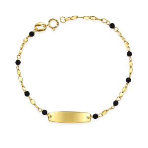 Bracciale I Gold Bimbi con targhetta oro 9kt
