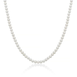 Collana Miluna in oro bianco 9KT e perle 5-5,5 mm