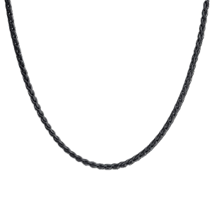 Collana Luca Barra Acciaio Ematite Nera