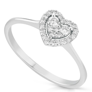 Anello PgGioielli Cuore con Diamanti ct 0.24