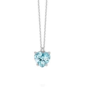 Collana Miluna Gemma del Cielo cuore e diamante in oro 9kt