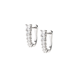 Orecchini Amen Huggies Ovali con Zirconi piccoli