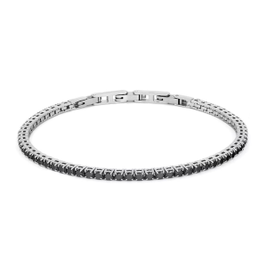 Bracciale Comete We Are Tennis zirconi neri ø mm2,5