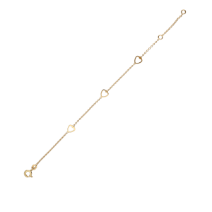 Bracciale Oro 18 kt Bimba cuori vuoti