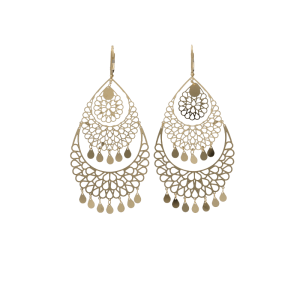 Orecchini Oro 18 kt Donna pendenti stile arabo